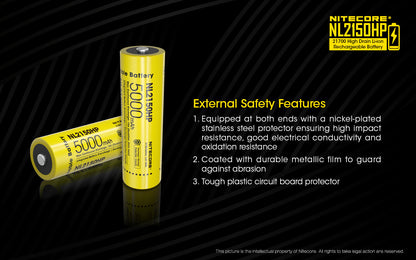 Nitecore 5000mAh Rechargeable Battery - NL2150HP