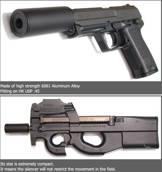 Guarder MP5N-S Silencer 14+/- thread
