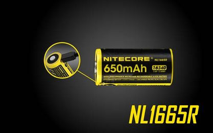 Nitecore CR123 Micro-USB Battery NL1665R
