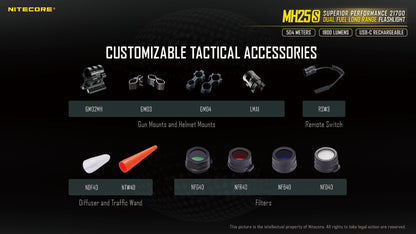Nitecore Dual Fuel Long Range Flashlight - MH25S