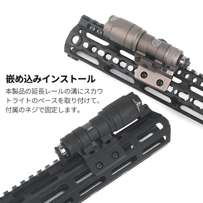 WADSN Offset Light Optic Picatinny Rail Mount - M-Lok & Keymod