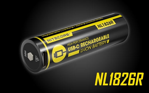 Nitecore 18650 2600mAh USB-C Battery NL1826R