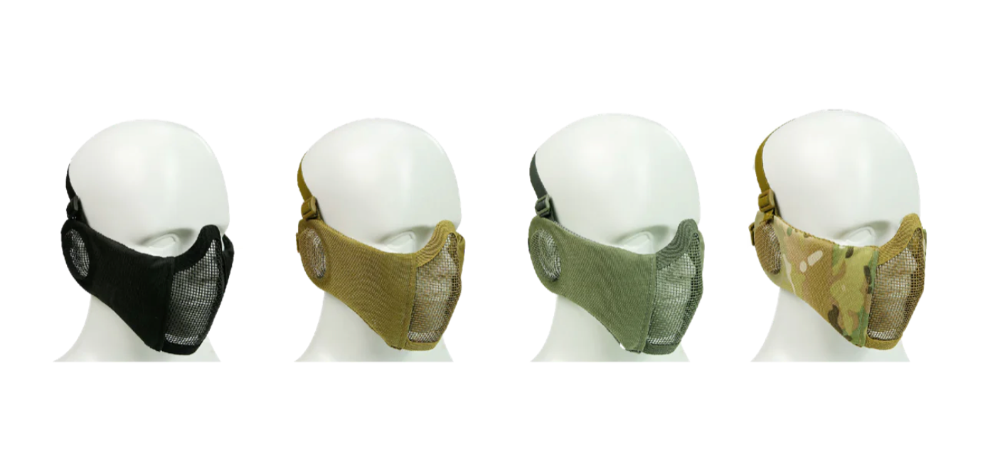 Bravo V4 Strike Metal Mesh Face Mask with Ear Protection