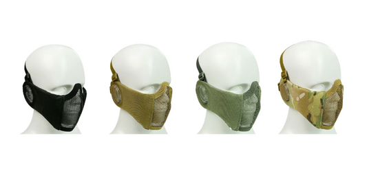 Bravo V4 Strike Metal Mesh Face Mask with Ear Protection