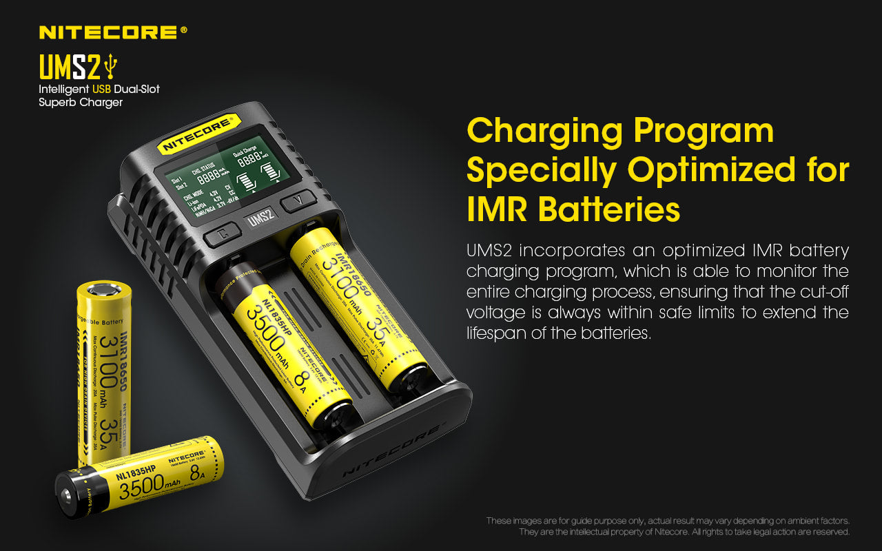 Nitecore Dual-Slot Superb Charger - UMS2