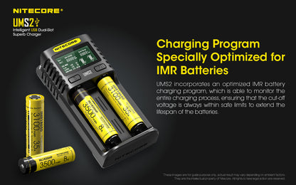 Nitecore Dual-Slot Superb Charger - UMS2