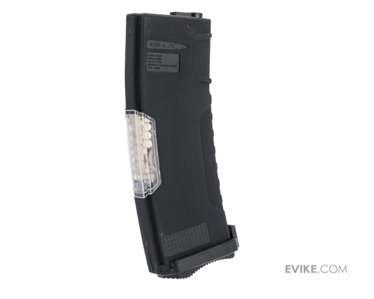 Evike BAMF GEN2 Polymer 450rd Hi-Cap Flash M4 Magazine - BLK