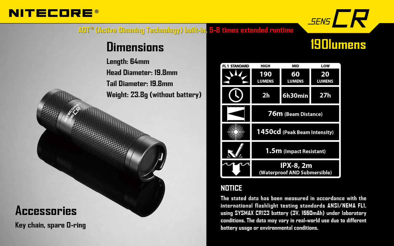 Nitecore Sens CR Flashlight