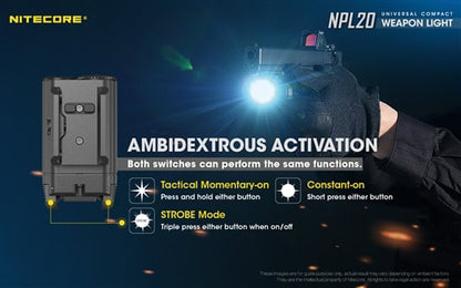 Nitecore Universal Compact Weapon Light - NPL20