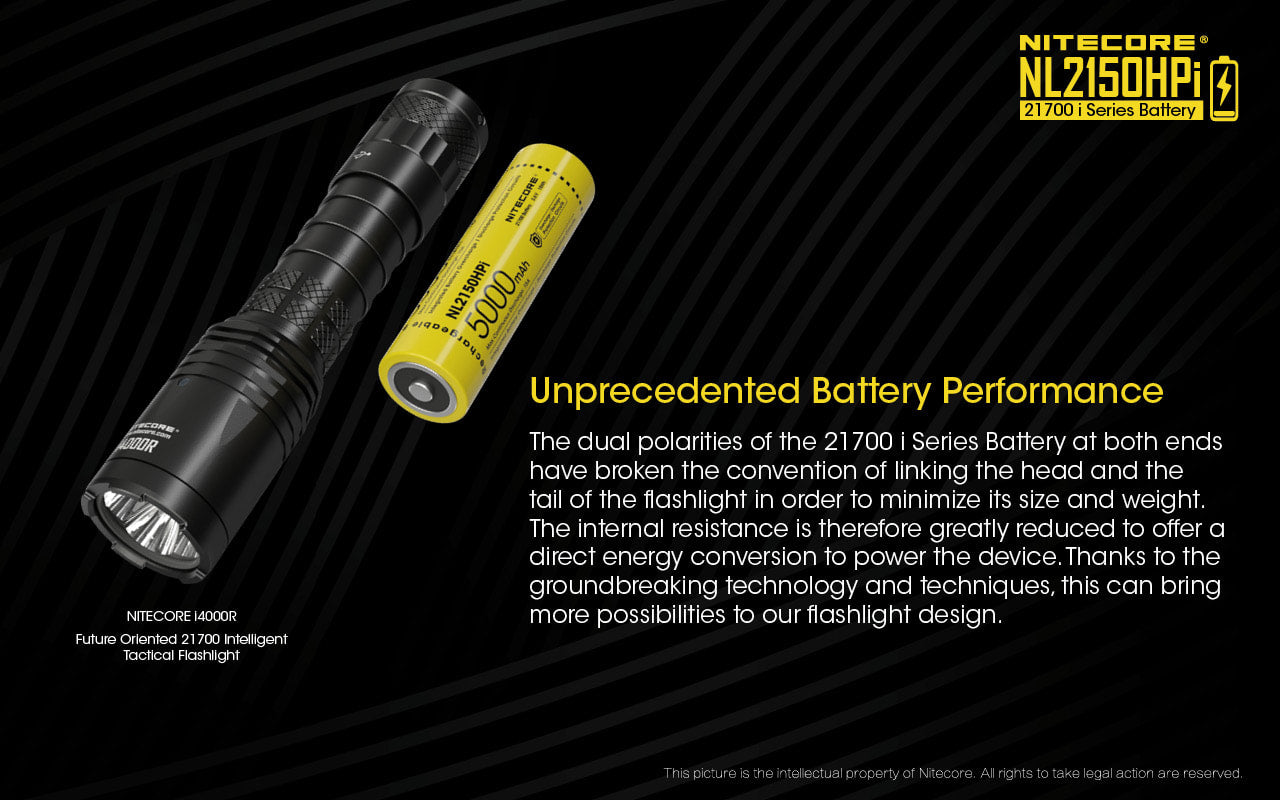 Nitecore High Drain 21700 i Series Battery - NL2150HPi