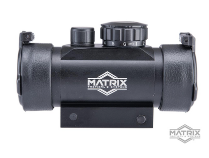 1x30 Illuminated Red / Green Dot Sight Scope w/ QD Weaver Base - BLK