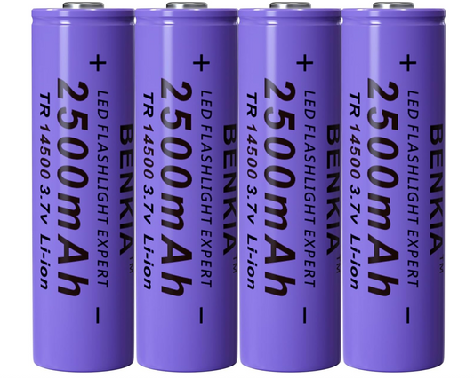 Benkia 3.7V 14500 2500 mAh Rechargeable Li-ion Battery