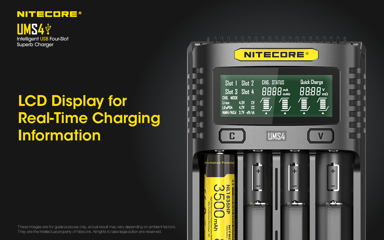 Nitecore USB 4-Slot Superb Charger - UMS4