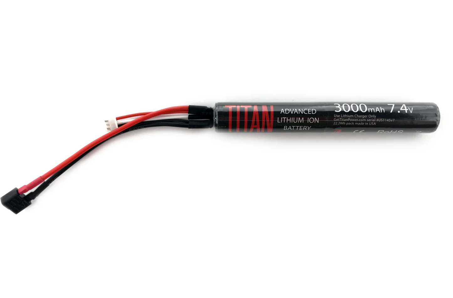 Titan 3000mAh 7.4v Stick T-Plug (Deans)