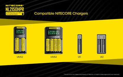 Nitecore High Drain USB-C Rechargeable Battery - NL2150HPR