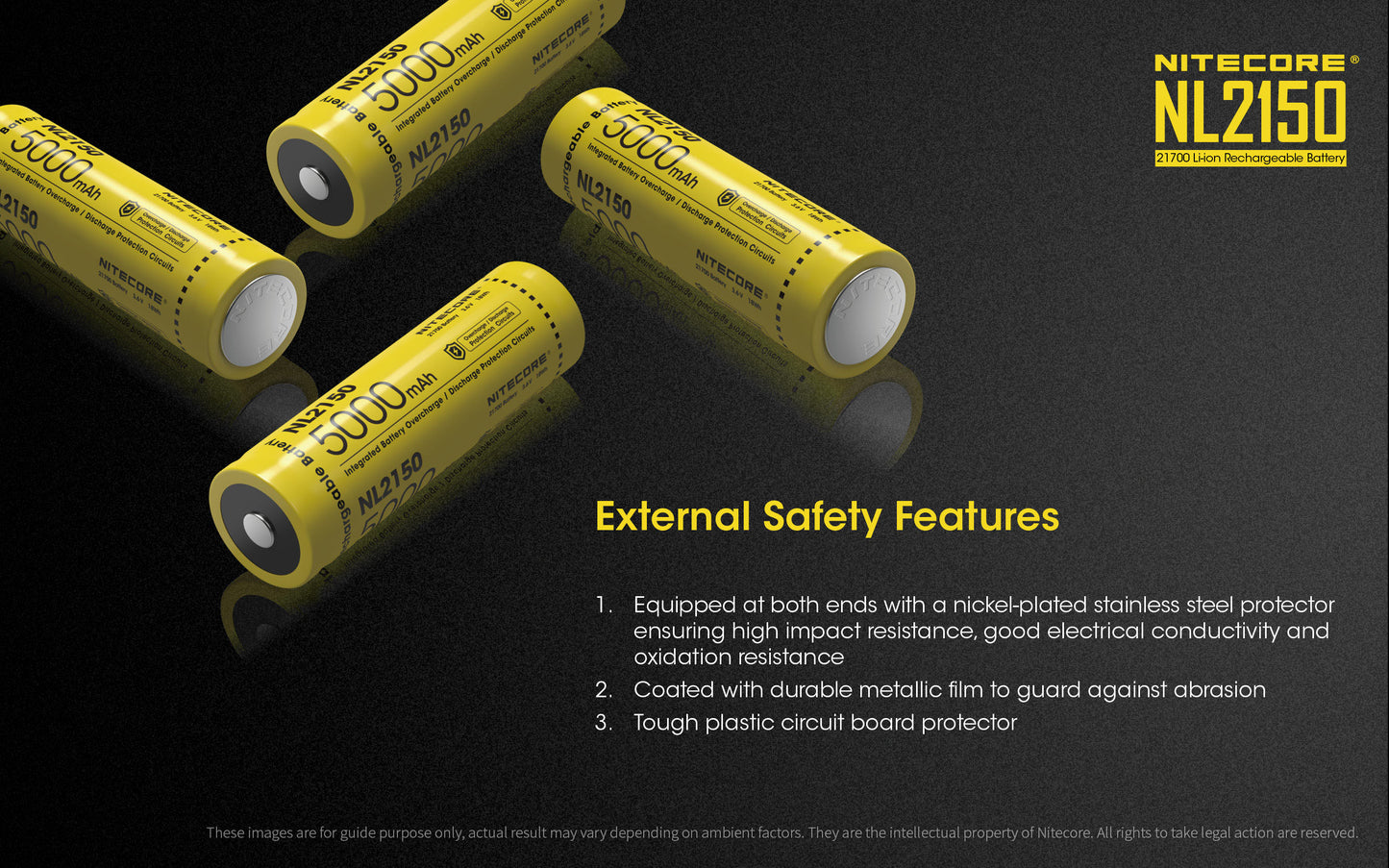 Nitecore High Performance Rechargeable Battery - NL2150