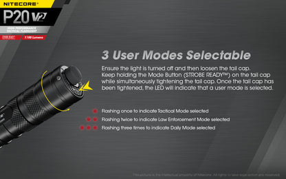 Nitecore P20 V2 Tactical LED Light