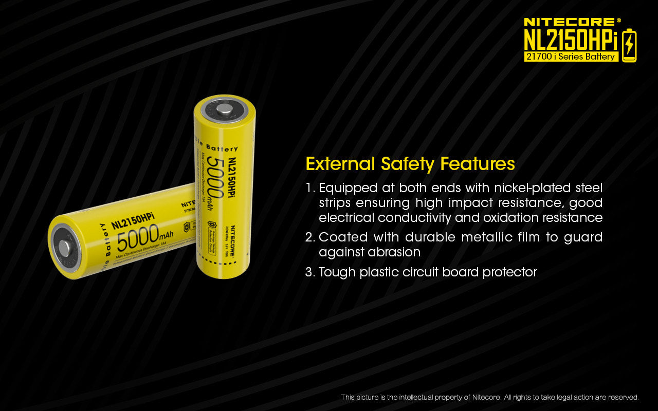 Nitecore High Drain 21700 i Series Battery - NL2150HPi