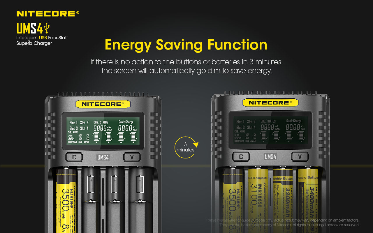 Nitecore USB 4-Slot Superb Charger - UMS4