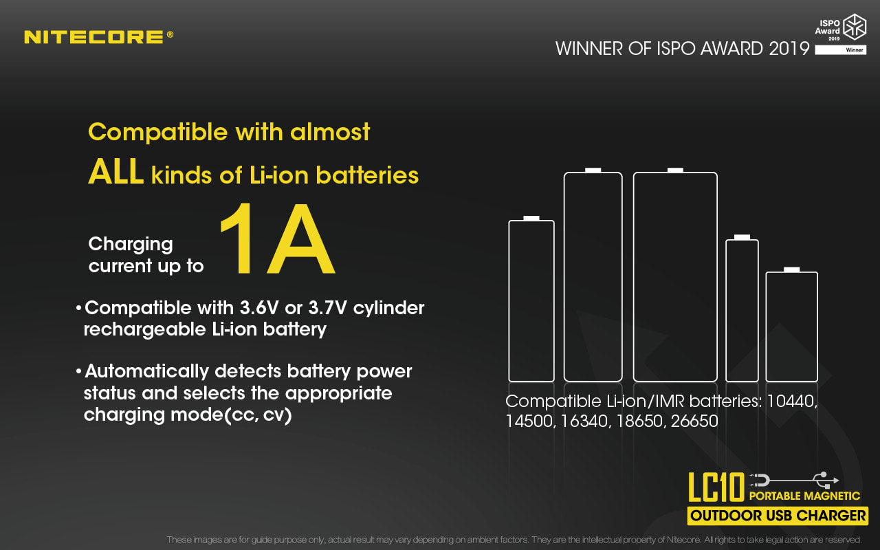 Nitecore Portable Magnetic USB Charger - LC10