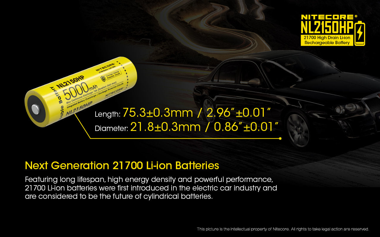 Nitecore 5000mAh Rechargeable Battery - NL2150HP