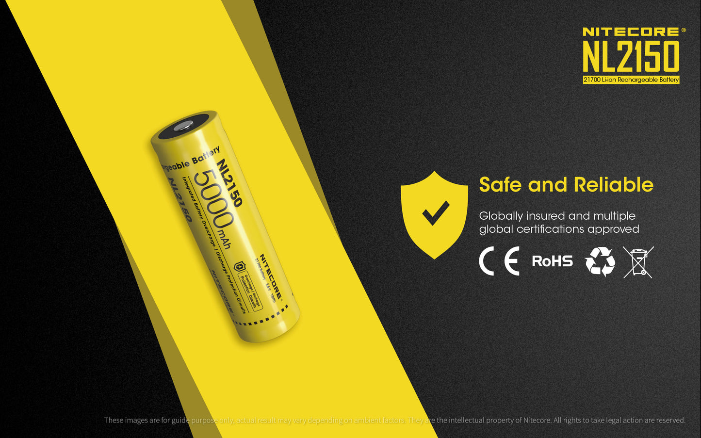 Nitecore High Performance Rechargeable Battery - NL2150