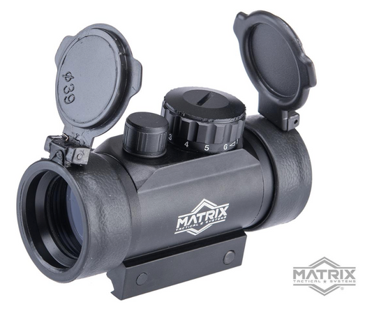 1x30 Illuminated Red / Green Dot Sight Scope w/ QD Weaver Base - BLK