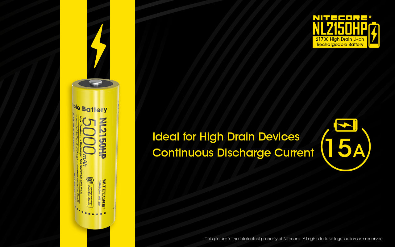 Nitecore 5000mAh Rechargeable Battery - NL2150HP