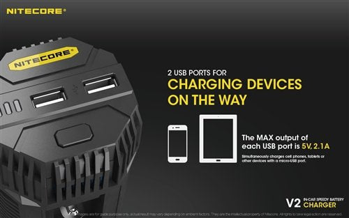 Nitecore V2 In-Car Battery Charger