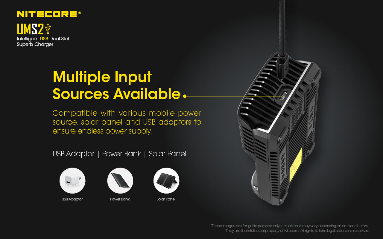 Nitecore Dual-Slot Superb Charger - UMS2