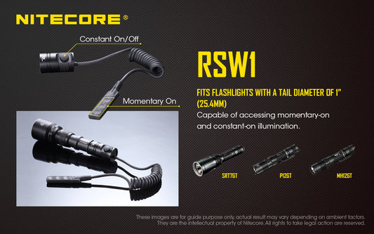 Nitecore Remote Pressure Switch for Flashlights - RSW1