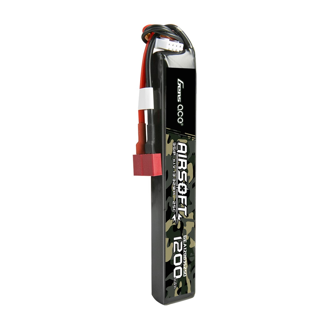 Gens ace 25C 1200mAh 11.1V Battery - Deans - Short Stick