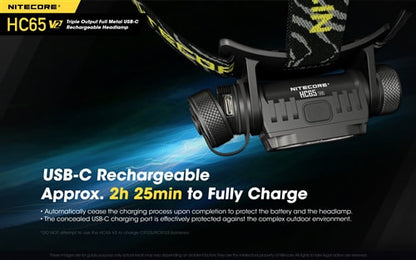 Nitecore USB-C Rechargeable Headlamp - HC65 V2