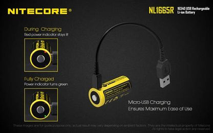 Nitecore CR123 Micro-USB Battery NL1665R