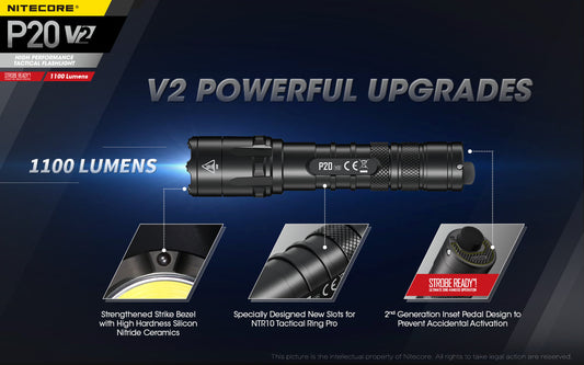 Nitecore P20 V2 Tactical LED Light