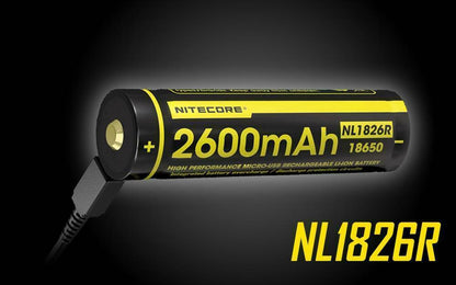 Nitecore 18650 Rechargeable Micro-USB Li-Ion Battery - NL1826R