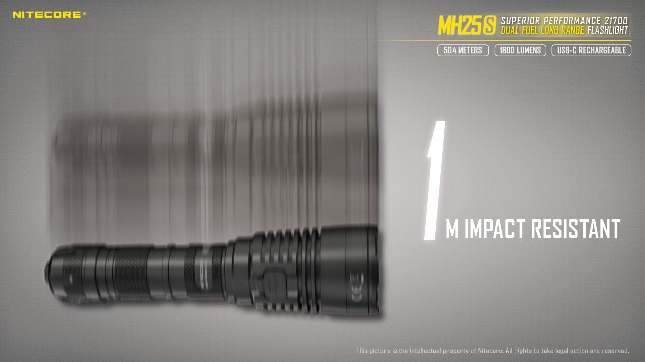 Nitecore Dual Fuel Long Range Flashlight - MH25S