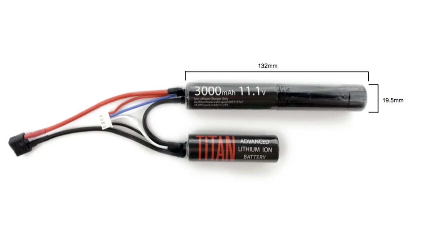 Titan 3000mAh 11.1v Nunchuck T-Plug (Deans)