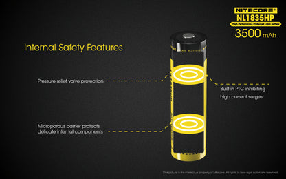 Nitecore High Performance Protected Li-Ion Battery - NL1835HP