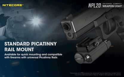 Nitecore Universal Compact Weapon Light - NPL20