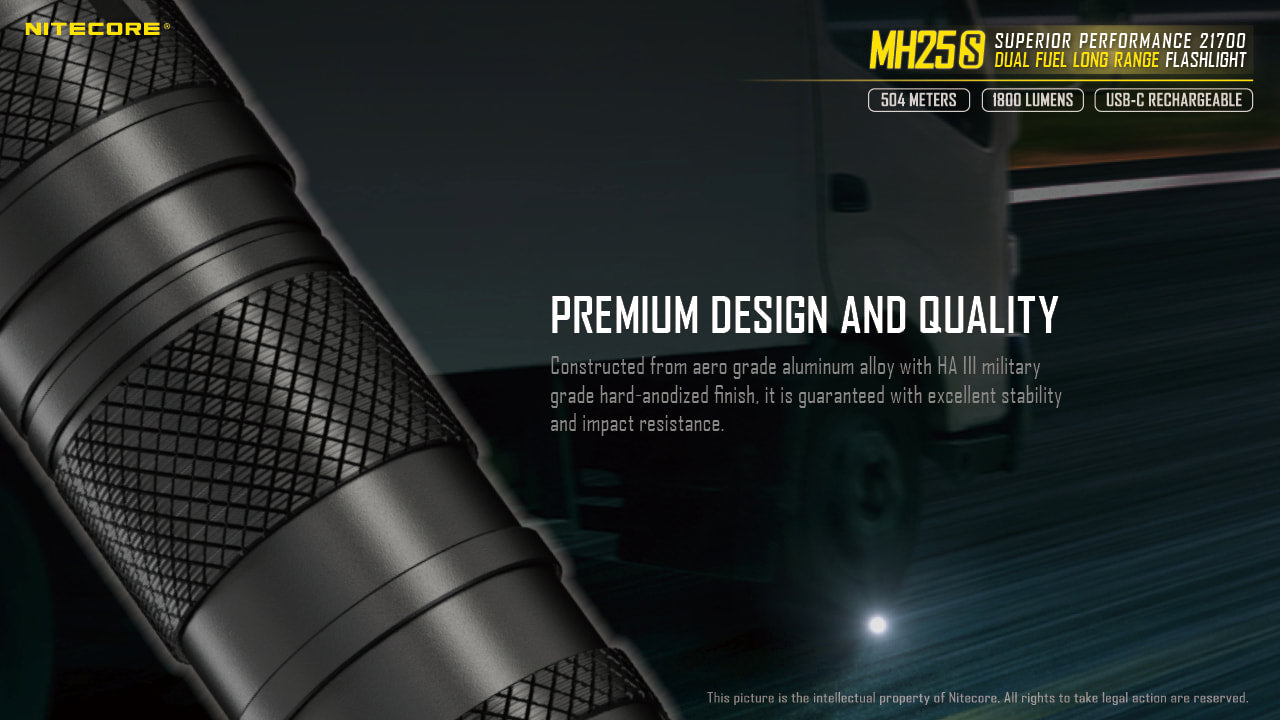 Nitecore Dual Fuel Long Range Flashlight - MH25S