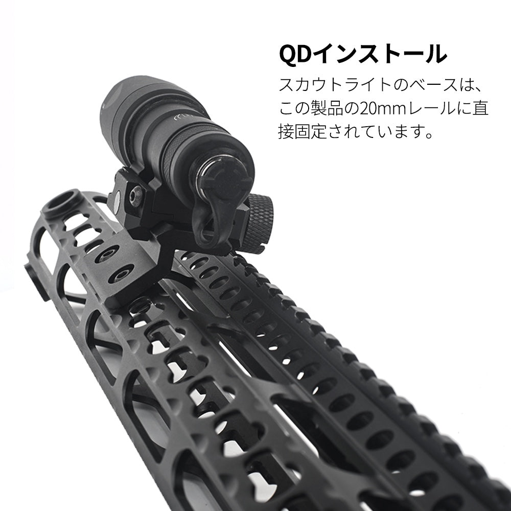 WADSN Offset Light Optic Picatinny Rail Mount - M-Lok & Keymod