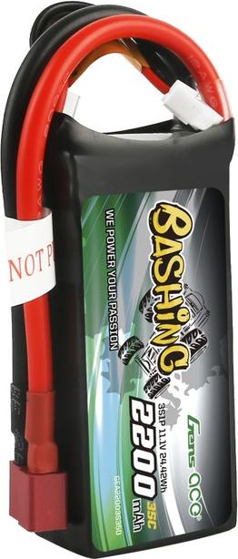 Gens ace 35C 2200mAh 11.1V Battery - Deans - Brick