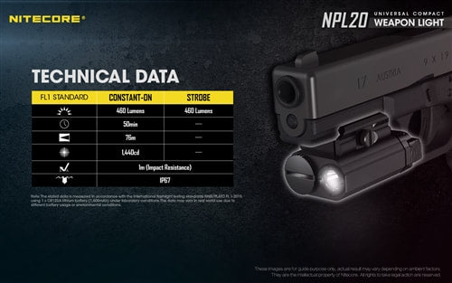 Nitecore Universal Compact Weapon Light - NPL20