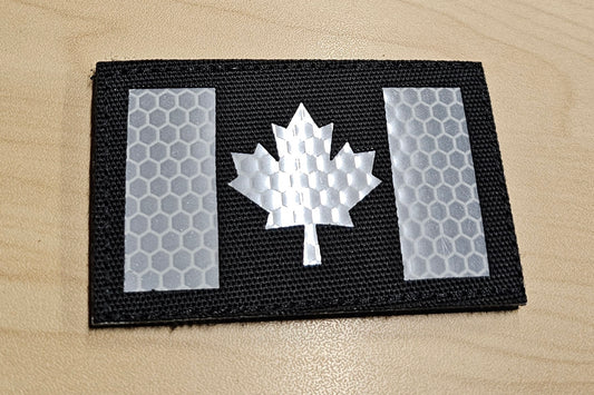 Matrix Reflective Canada Flag Patch w/Nylon Bordering