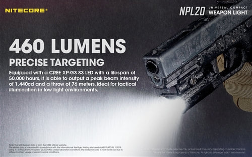 Nitecore Universal Compact Weapon Light - NPL20