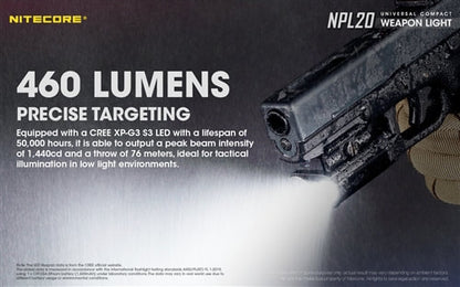 Nitecore Universal Compact Weapon Light - NPL20