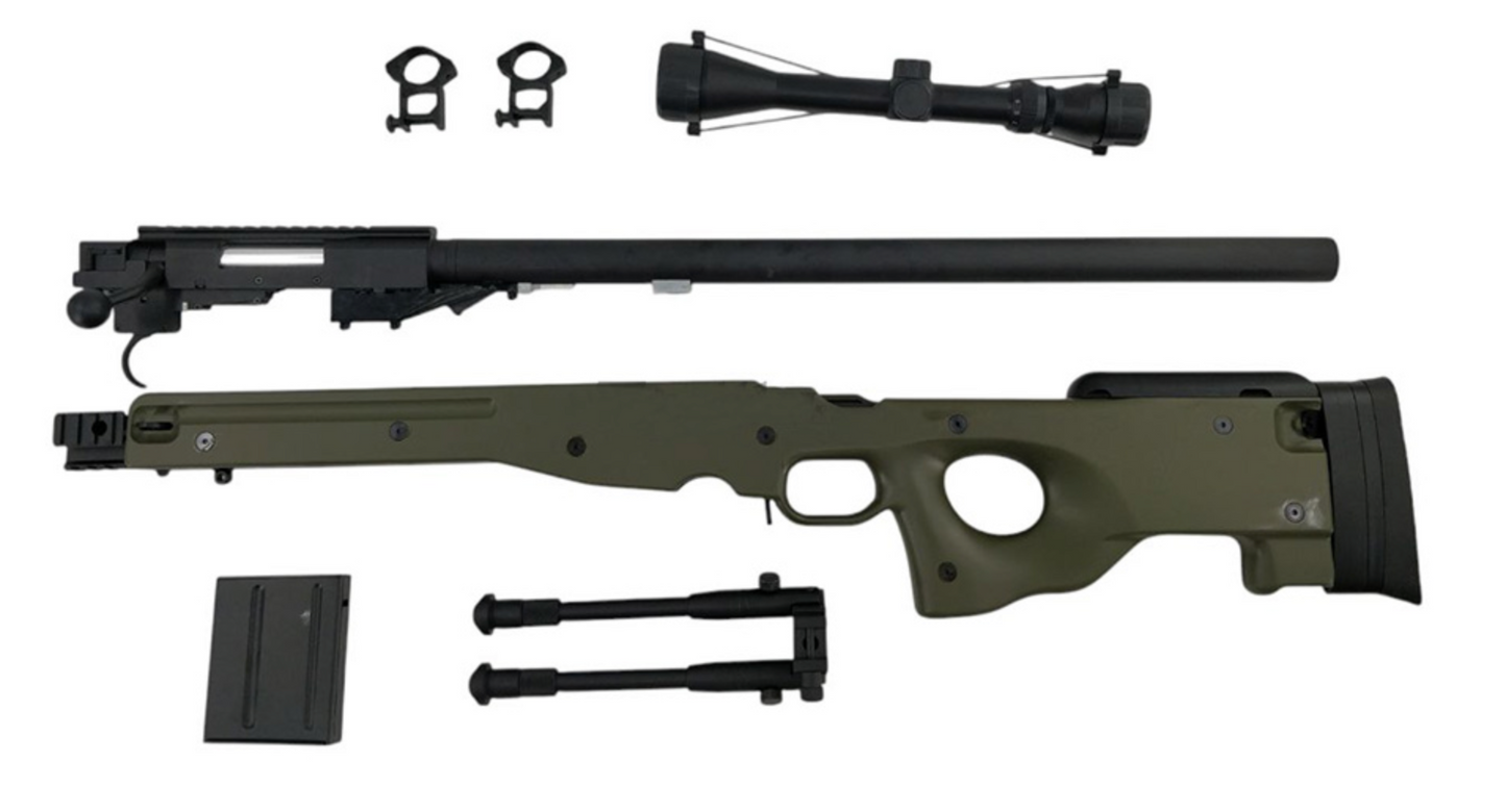 Snow Wolf L96A1 Spring Powered Sniper Rifle - OD