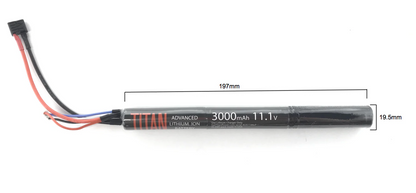Titan 3000mAh 11.1v Long Stick T-Plug (Deans)