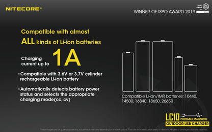 Nitecore Portable Magnetic USB Charger - LC10